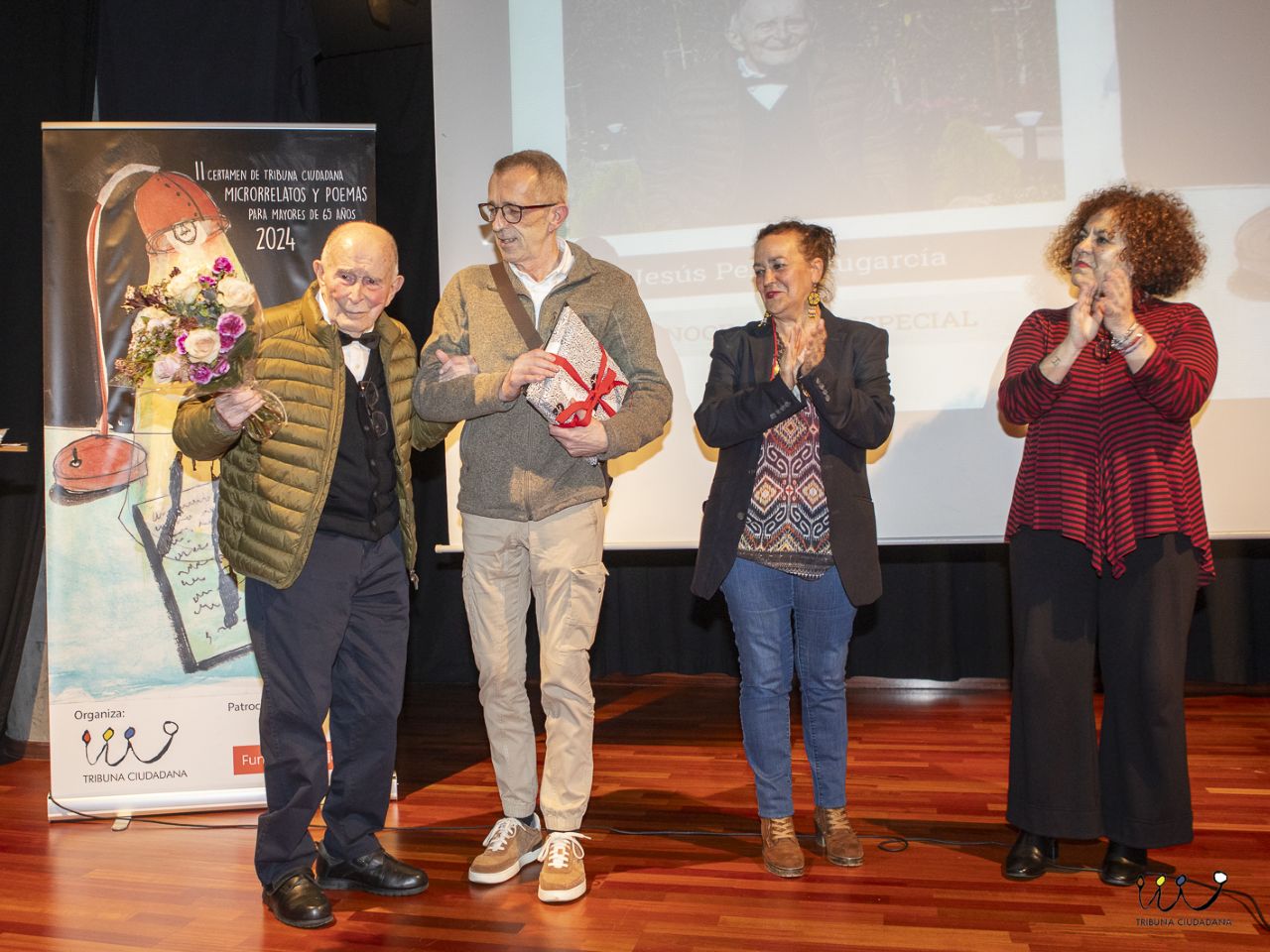 Jess Pelez Rugarca, su hijo Ignacio, Carmen Montes y Marta del Arco